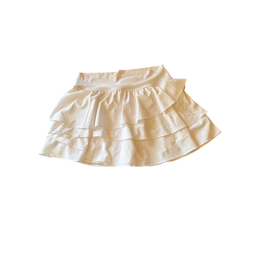 OFFLINE by Aerie Skort White Tiered Ruffle Athletic Tennis Skirt L